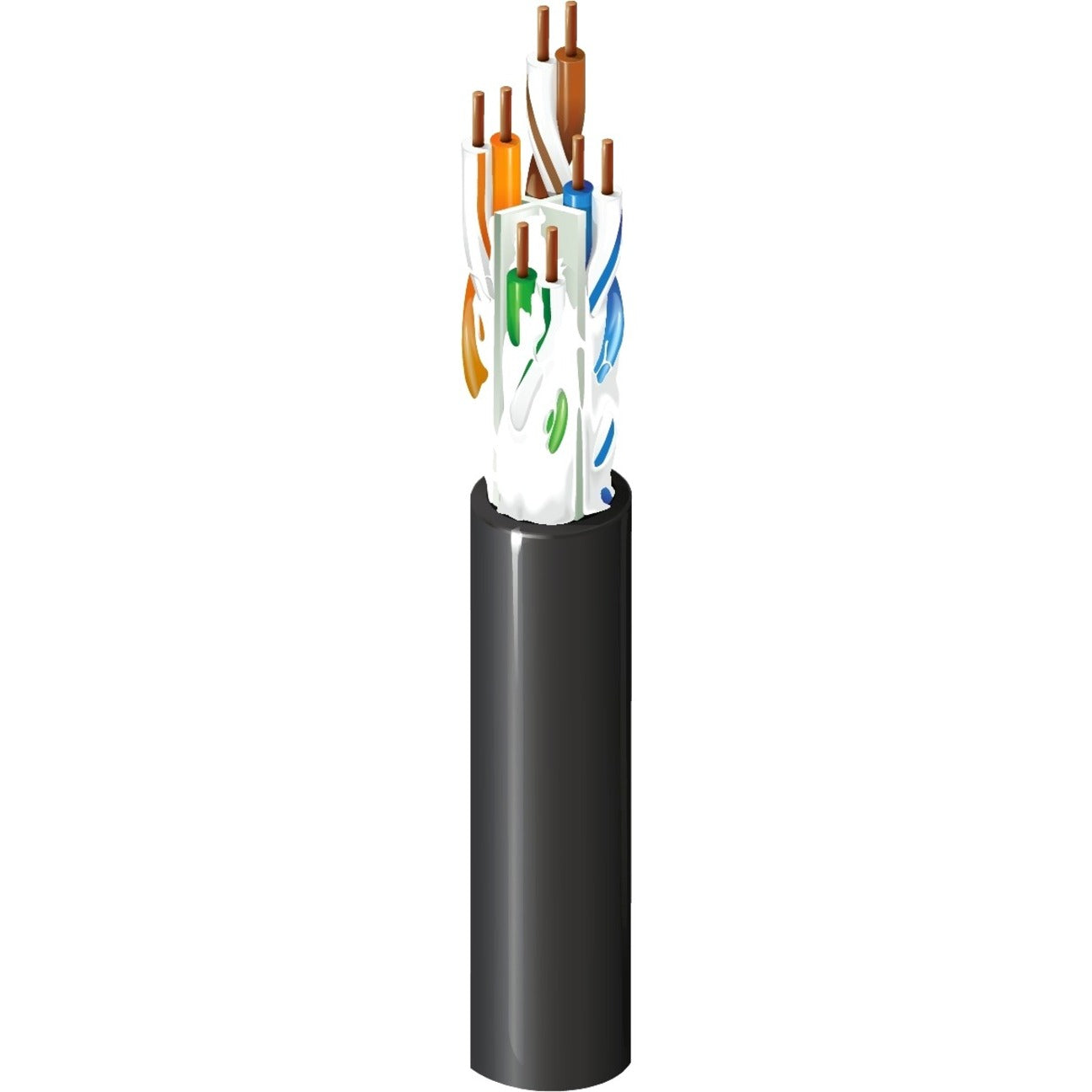Belden OSP6U0101000 Category 6 OSP Cable, Gel Filled, 4 Pair, U/UTP, 1000 ft