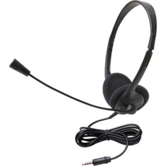 Califone 3065AVT Headset, Over-the-head Binaural Wired Stereo Headset with Boom Microphone, 6 ft Cable Length, Black