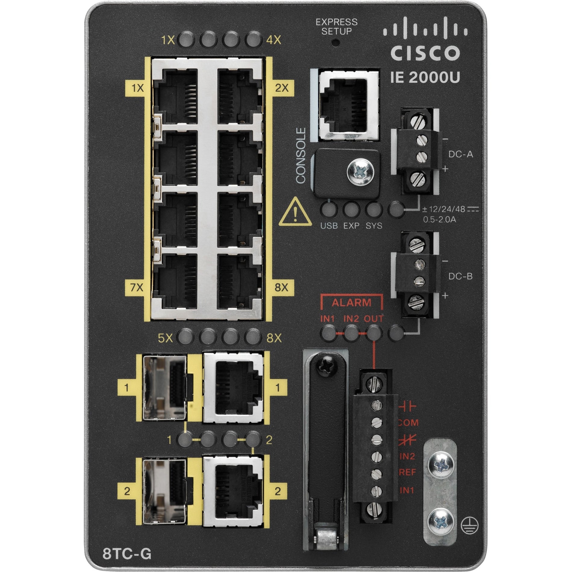 Cisco IE-2000-8TC-G-B Ethernet Switch, 8-Port Gigabit Ethernet Switch with Power Supply