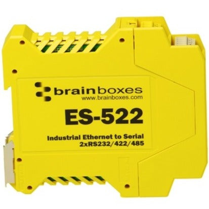 Brainboxes ES-522 Industrial Ethernet to Serial 2xRS232/422/485 Multiport Serial Adapter, Lifetime Warranty, TAA Compliant