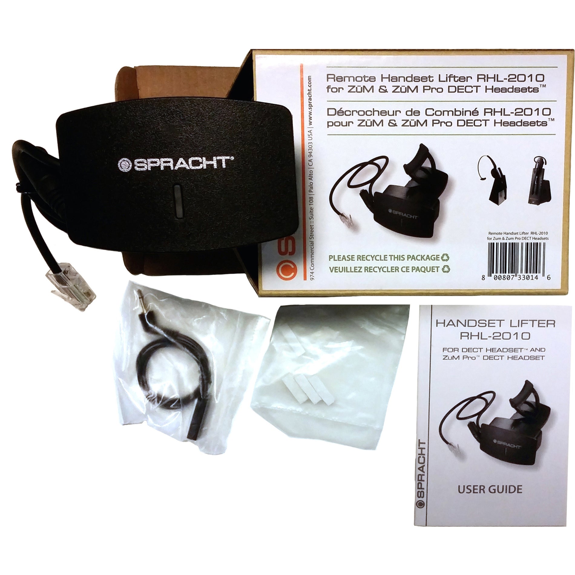 Spracht RHL-2010 Remote Handset Lifter for Spracht ZUM Headsets, Black/Silver