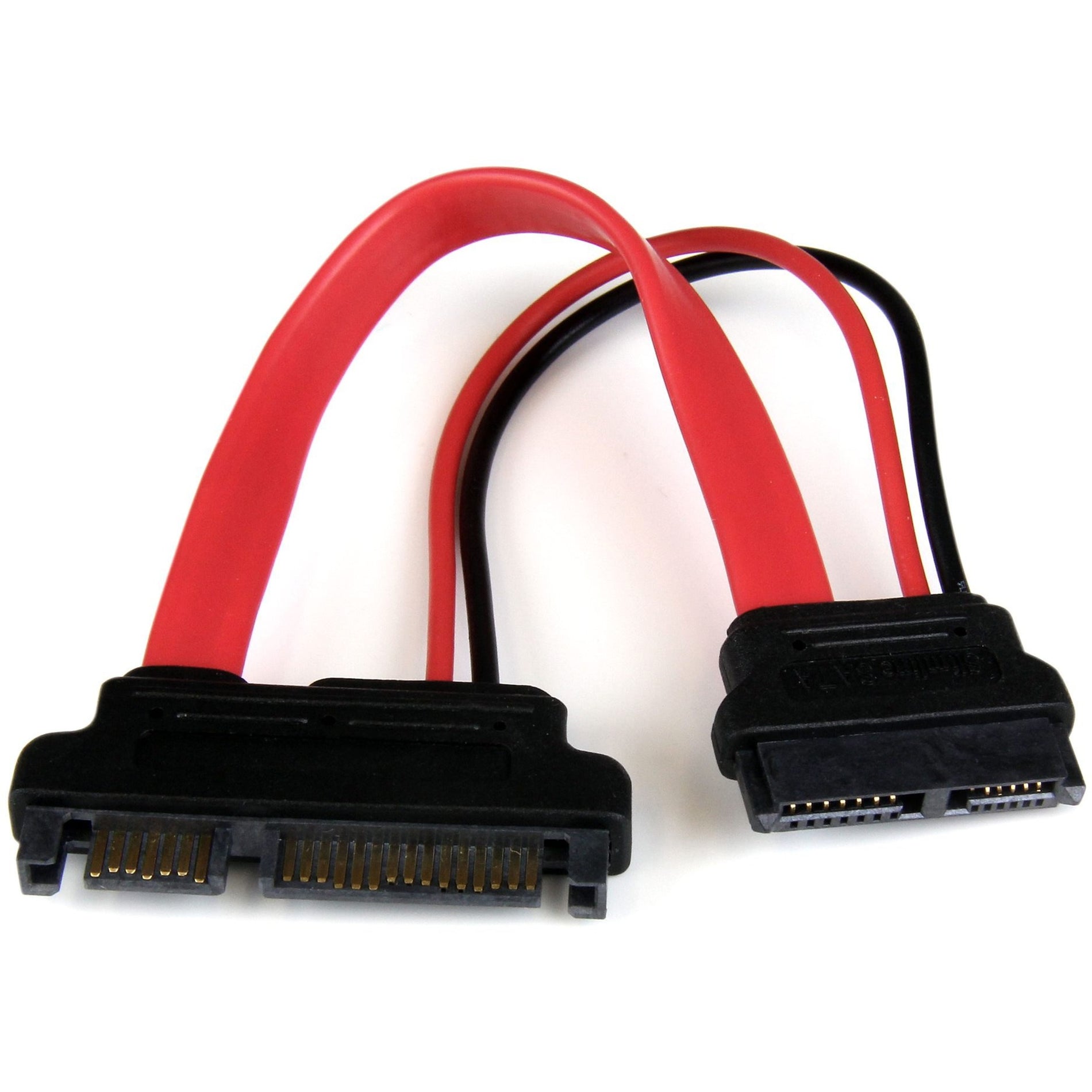 StarTech.com SLSATAADAP6 6in Slimline SATA to SATA Adapter with Power - F/M, Copper Conductor, 18 AWG, Red