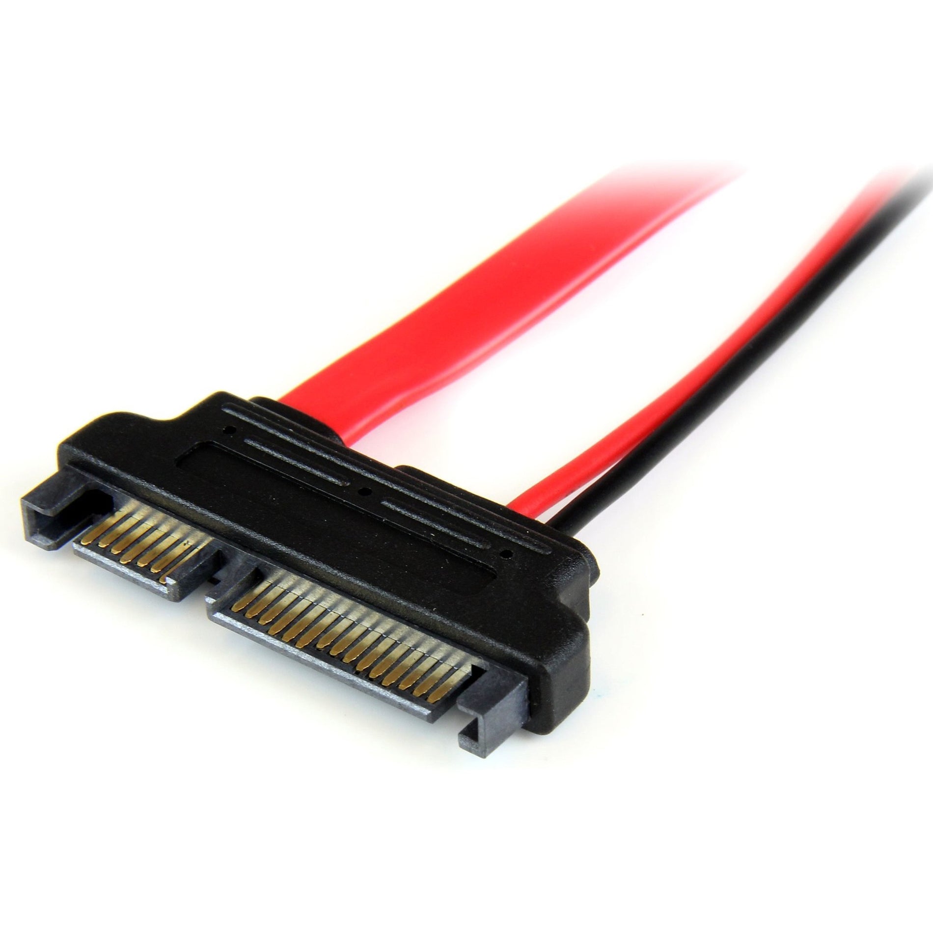 StarTech.com SLSATAADAP6 6in Slimline SATA to SATA Adapter with Power - F/M, Copper Conductor, 18 AWG, Red