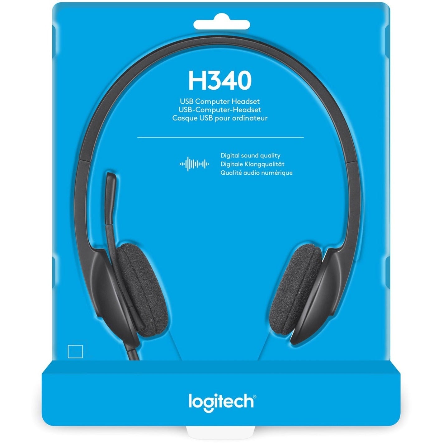 Logitech 981-000507 USB Headset H340, Binaural Over-the-head Stereo Headset