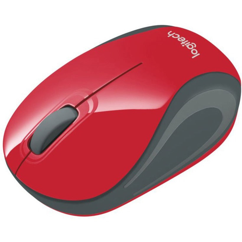 Logitech 910-002727 Wireless Mini Mouse M187 Ultra Portable, Red, 2.4 GHz, 1000 DPI Optical Tracking
