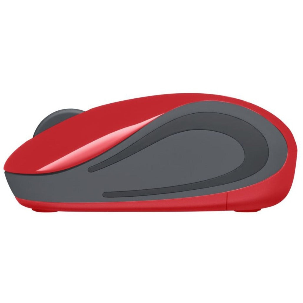 Logitech 910-002727 Wireless Mini Mouse M187 Ultra Portable, Red, 2.4 GHz, 1000 DPI Optical Tracking