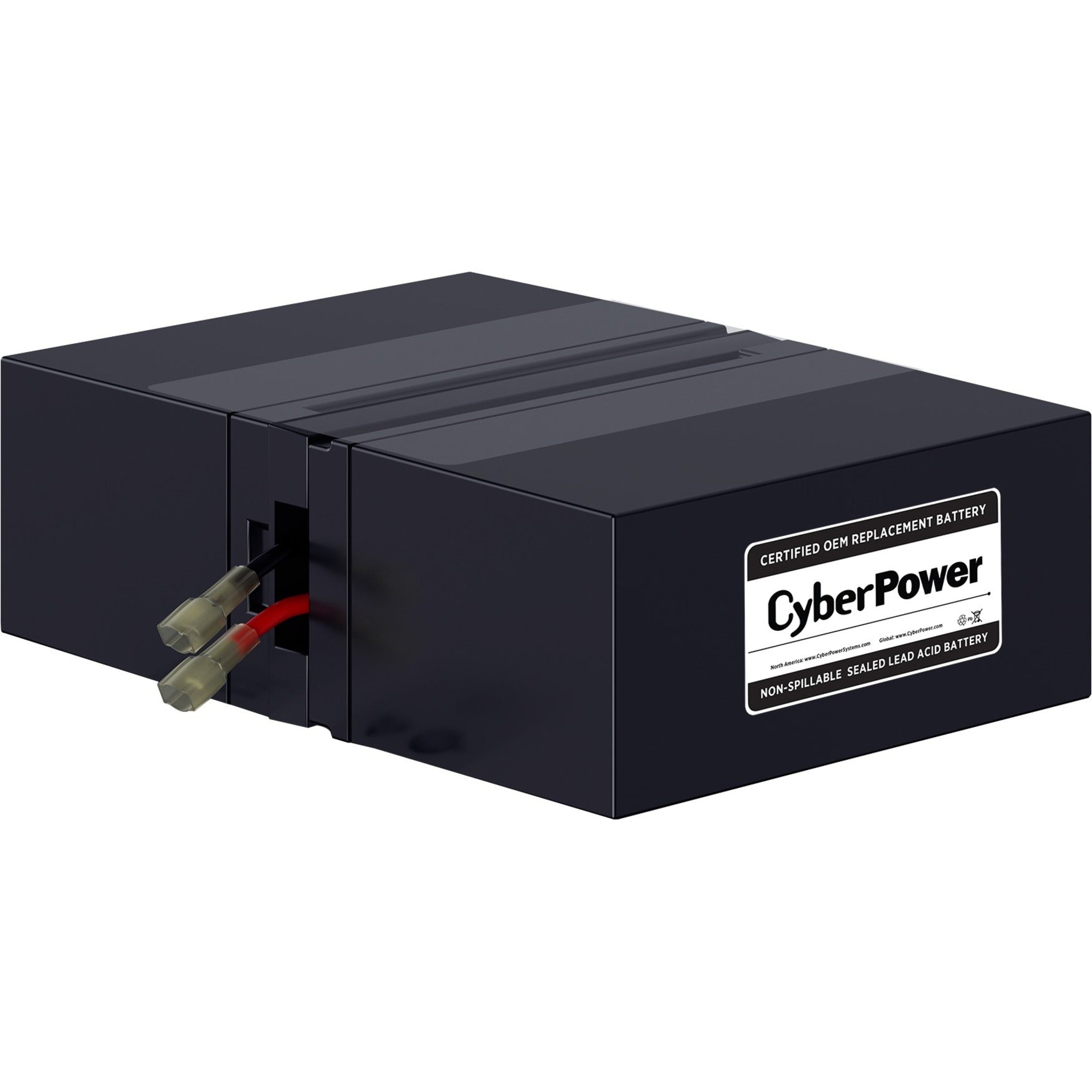 CyberPower RB1280X2A UPS Replacement Battery Cartridge, 18 Month Warranty, 12V DC, 8000mAh, Lead Acid, Maintenance-free