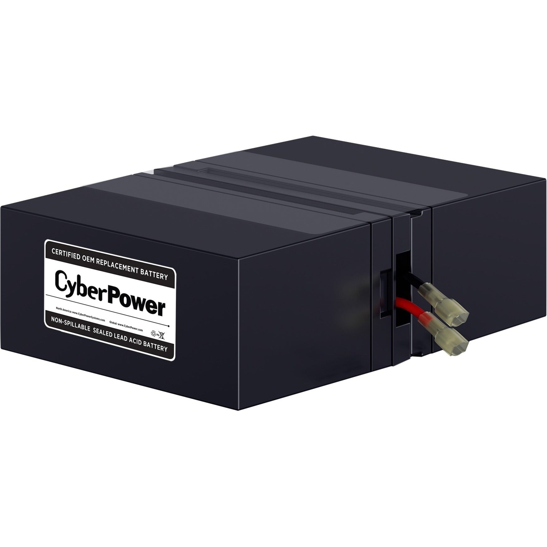 CyberPower RB1280X2A UPS Replacement Battery Cartridge, 18 Month Warranty, 12V DC, 8000mAh, Lead Acid, Maintenance-free