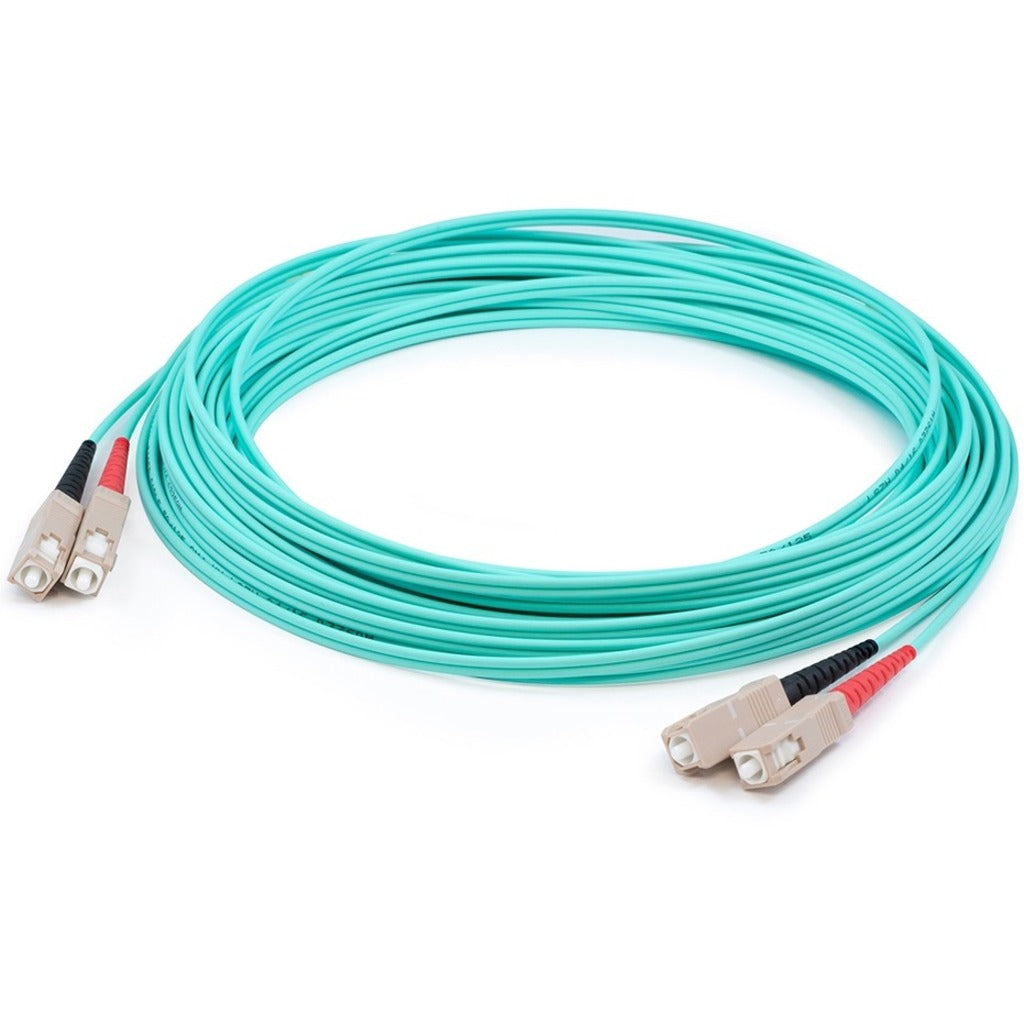 AddOn ADD-SC-SC-5M5OM4 5m LOMM OM4 Fiber Optic Male SC/SC 50/125 Duplex Aqua Cable, Network Cable