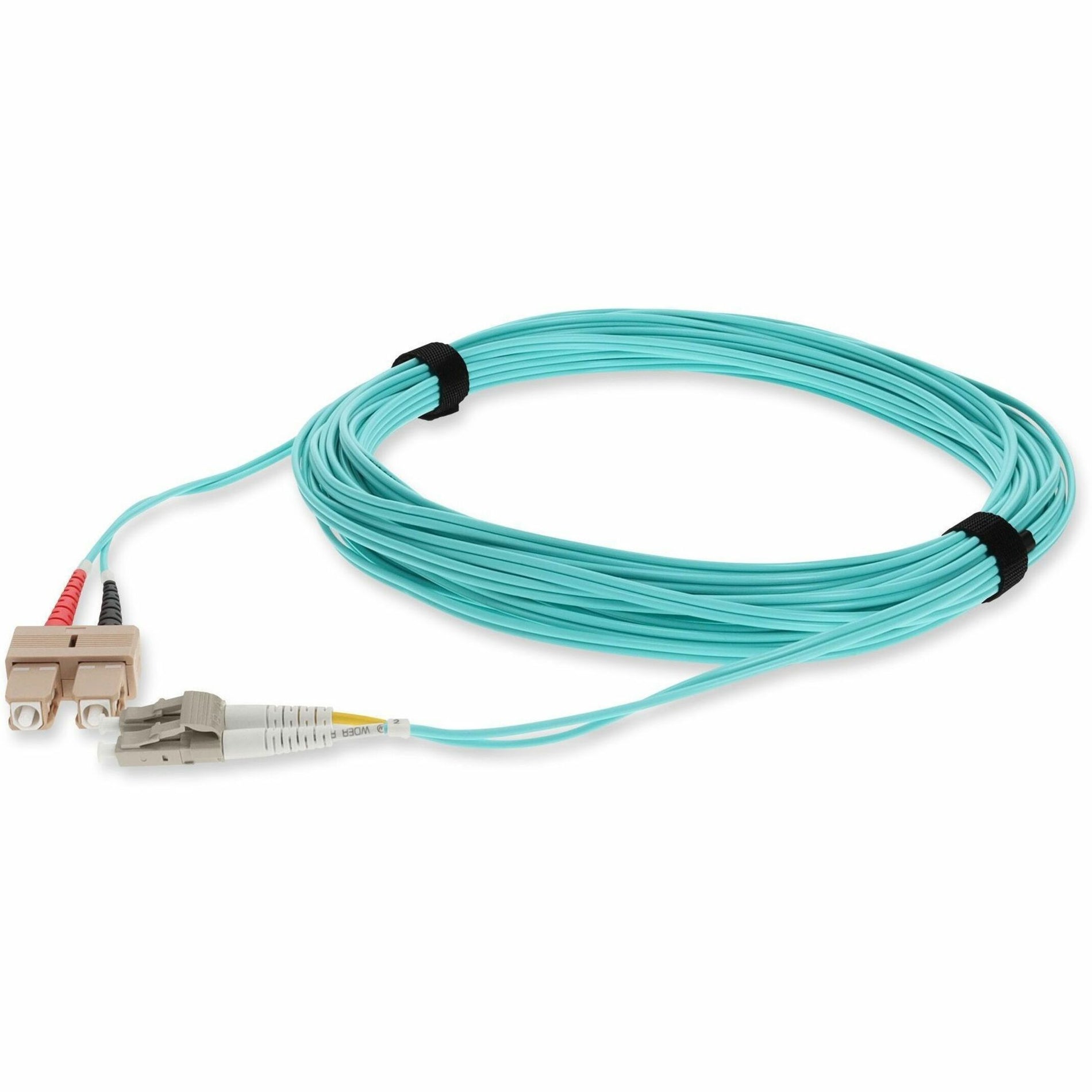 AddOn ADD-SC-LC-3M5OM4 3m Fiber Optic Patch Cable, Multi-Mode, Aqua