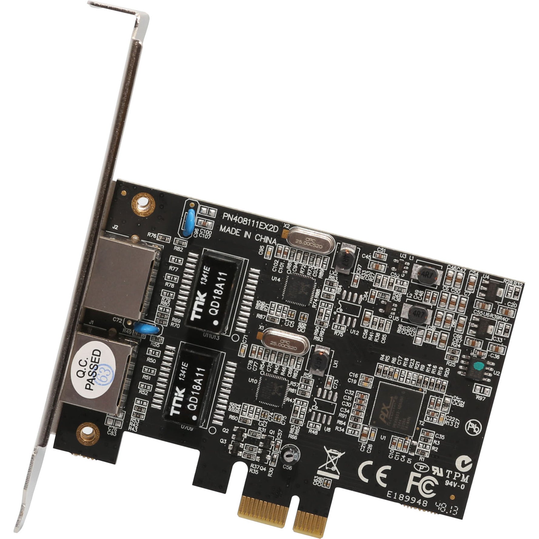 SYBA Multimedia SY-PEX24028 2 Port Gigabit Ethernet PCI-e x1 Network Card, 2.5Gbps, Plug-in Card