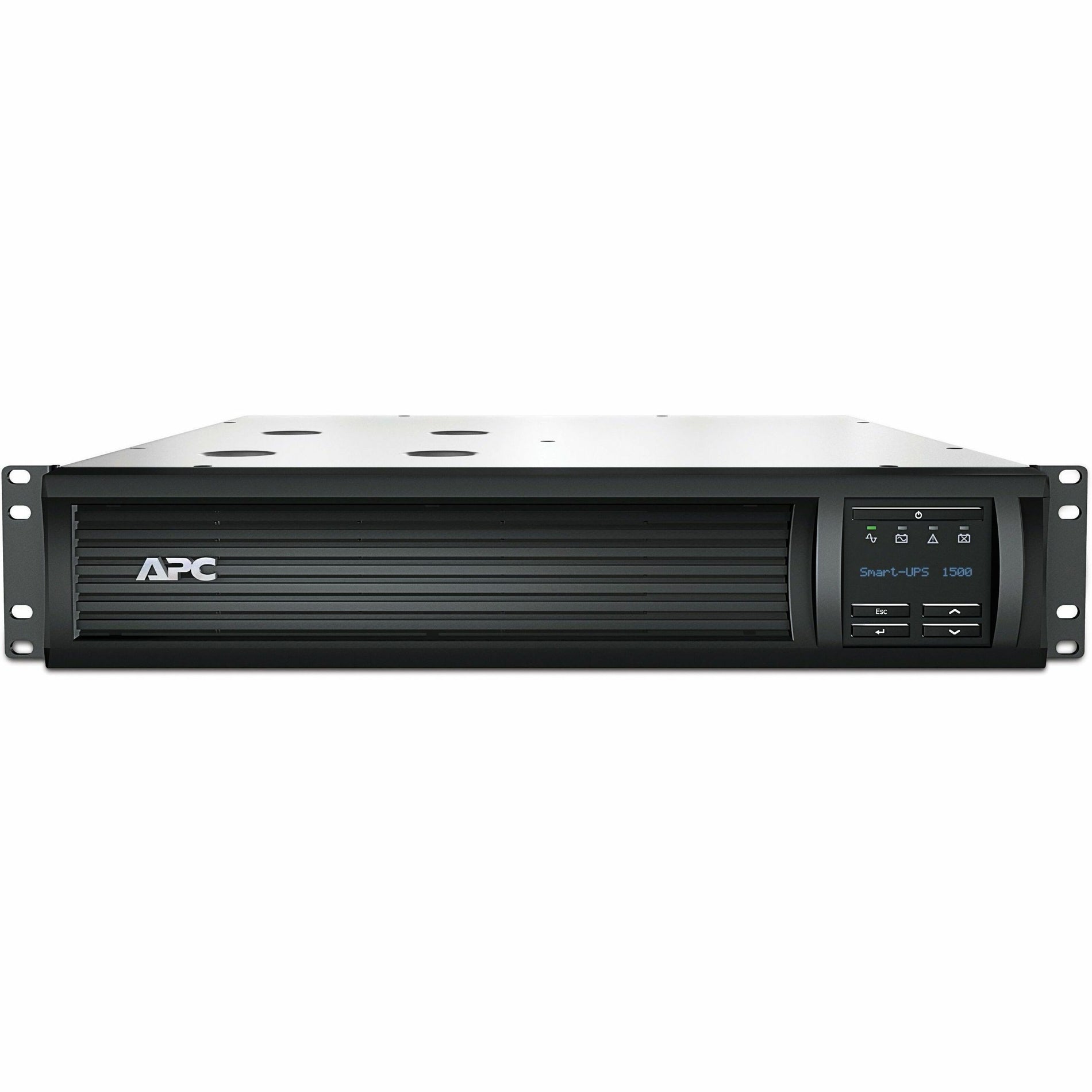 APC SMT1500R2X122 Smart-UPS 1500VA LCD RM 2U 120V with L5-15P, Backup Power Supply for Electronics