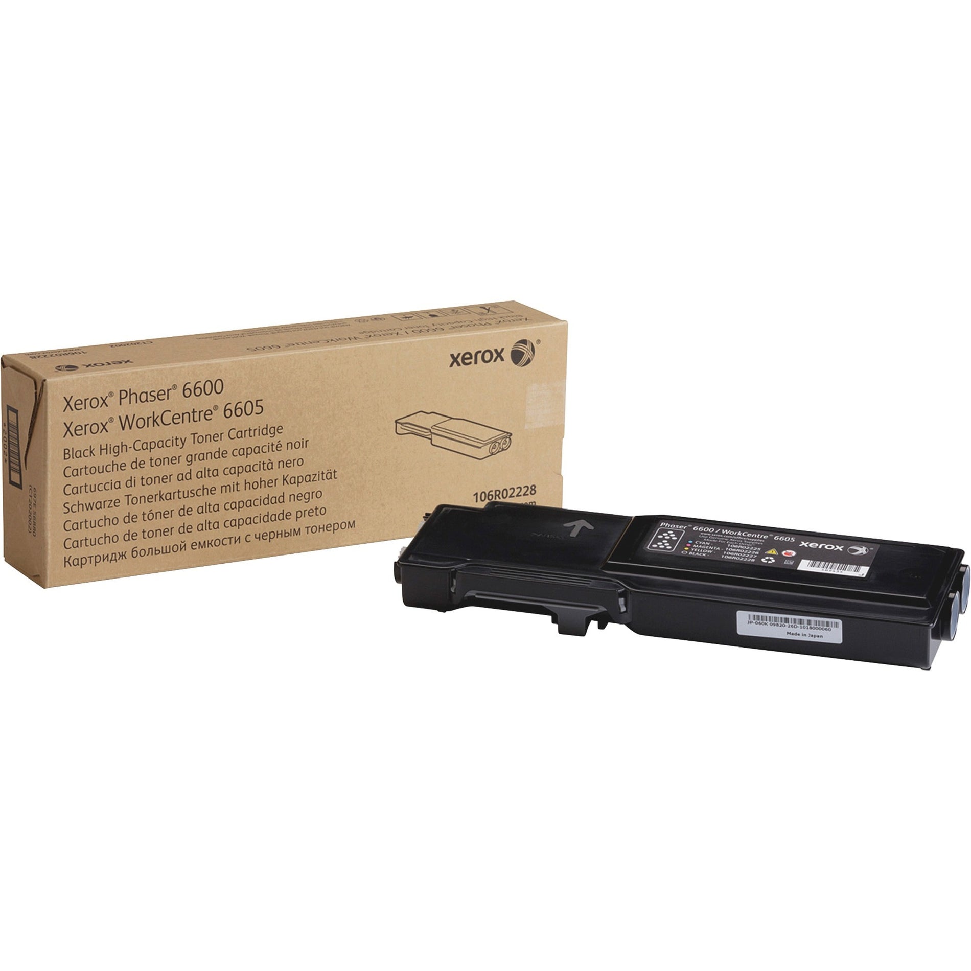 Xerox 106R02228 Phaser 6600/WorkCentre 6605 High Capacity Toner Cartridge, 8,000 Page Yield, Black