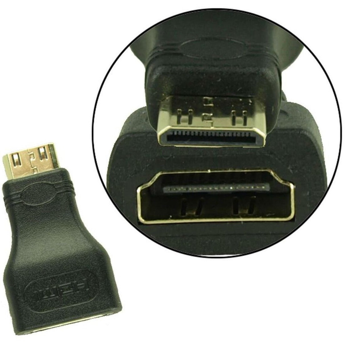 4XEM 4XHDMIMINI3FT 3FT Mini HDMI To HDMI M/M Adapter Cable, 10.2 Gbit/s Data Transfer Rate, Gold Plated Connectors