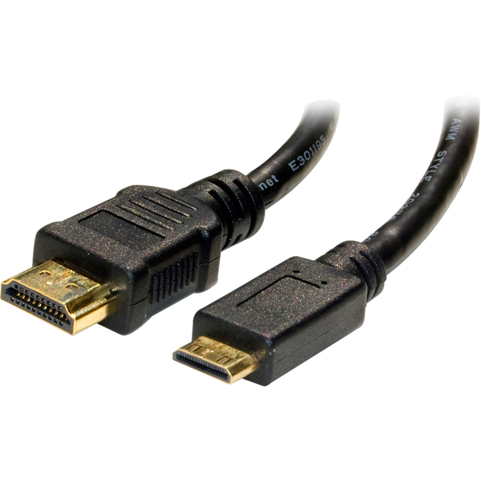 4XEM 4XHDMIMINI10FT 10FT Mini HDMI To HDMI M/M Adapter Cable, 10.2 Gbit/s Data Transfer Rate, Gold Plated Connectors