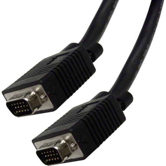 4XEM 4XVGAMM25FT VGA Cable, 25FT High Resolution Coax M/M, Molded, Flexible, EMI/RF Protection