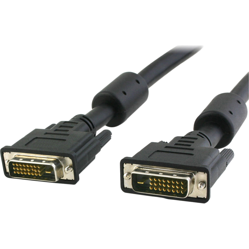 Close-up view of 4XEM DVI-D dual-link cable connectors showing gold-plated pins and black housing with strain relief-alternate-image1