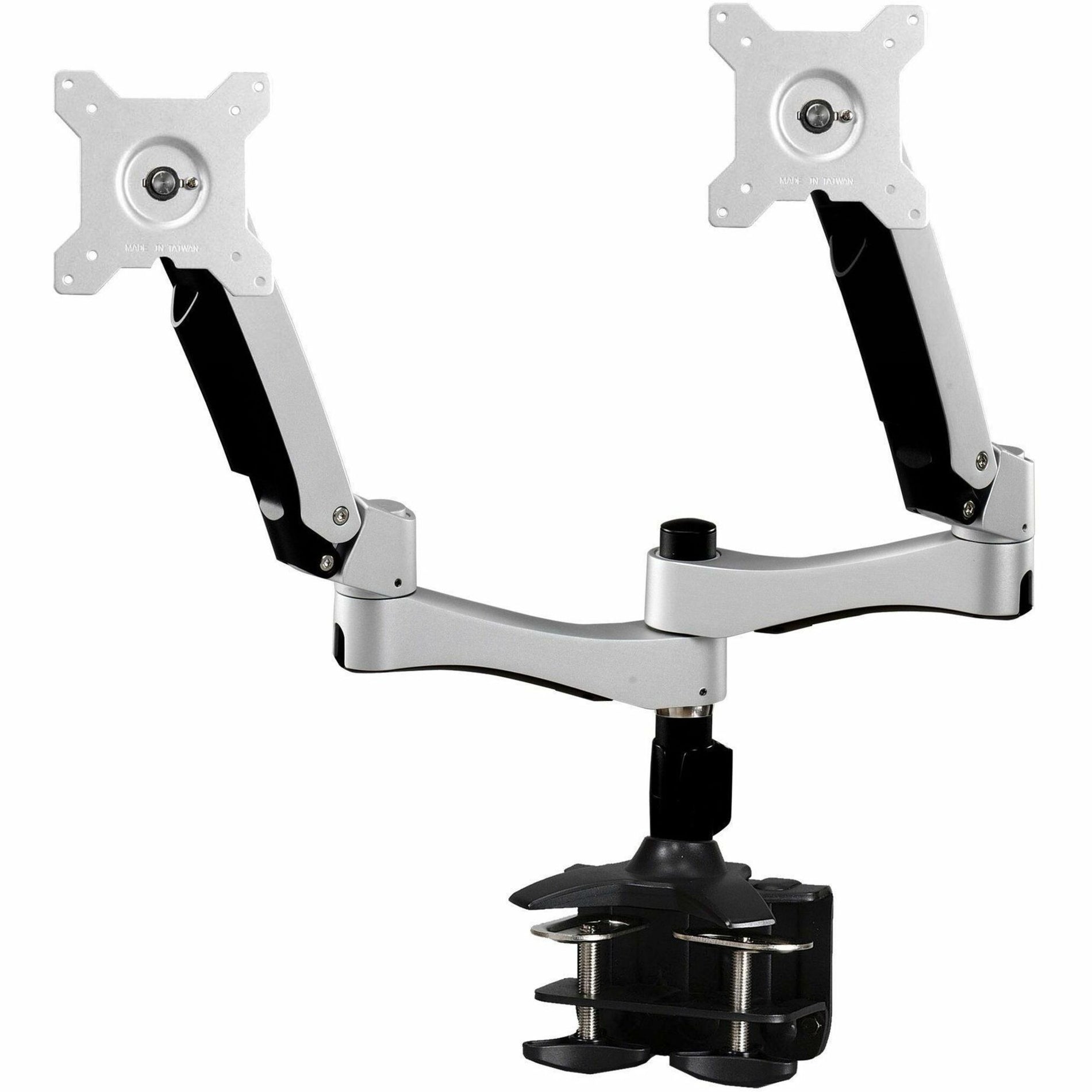 Amer Mounts AMR2AC Dual Articulating Monitor Arm. Supports up to 26", 22lbs and VESA, Cable Management, Smart Torque Adjustment