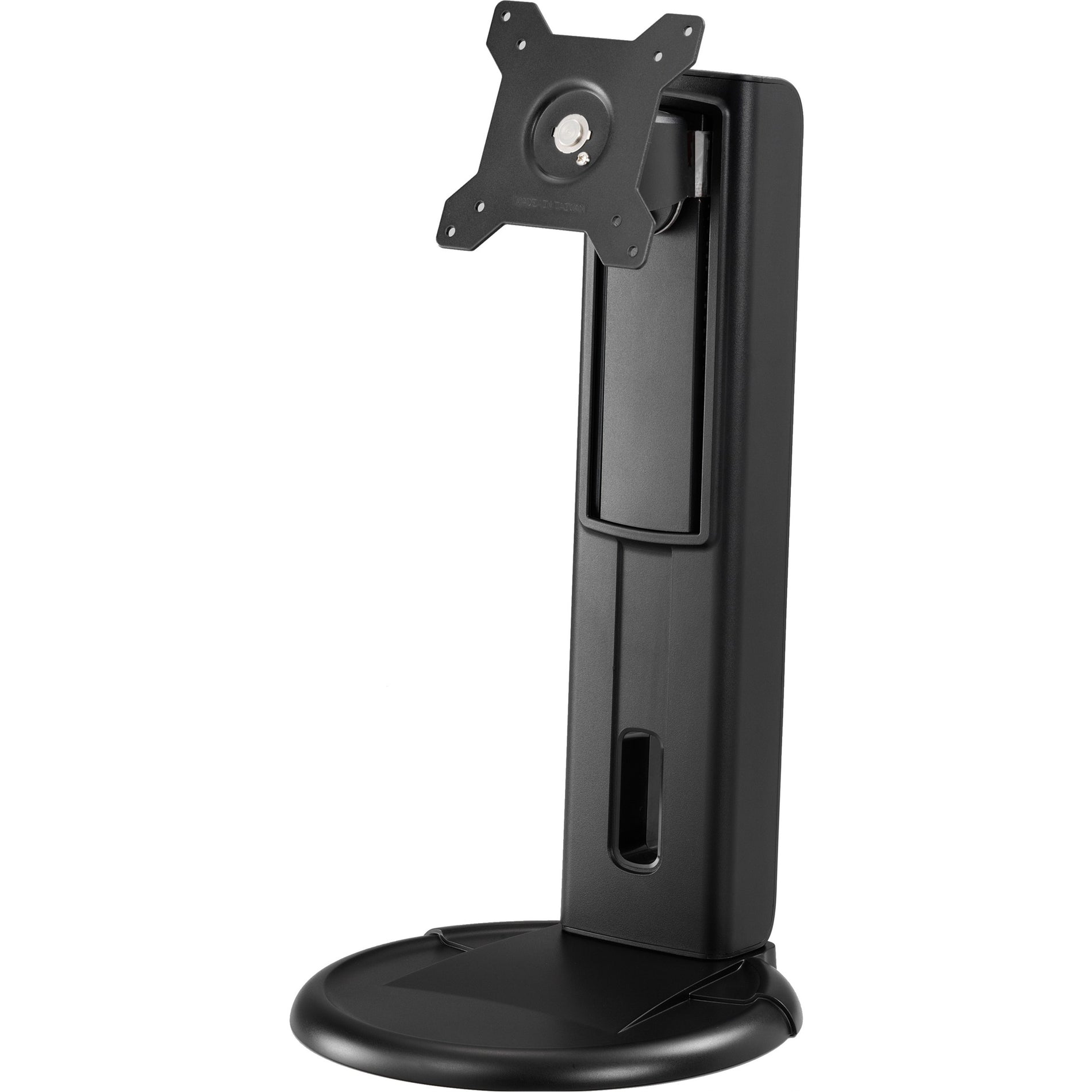 Amer Mounts AMR1S LCD/LED Monitor Stand, Height Adjustable, Supports up to 24", 17.6lbs and VESA, Easy Install, Smart Torque Adjust, 360 Degree Rotation, Smart Cable Management