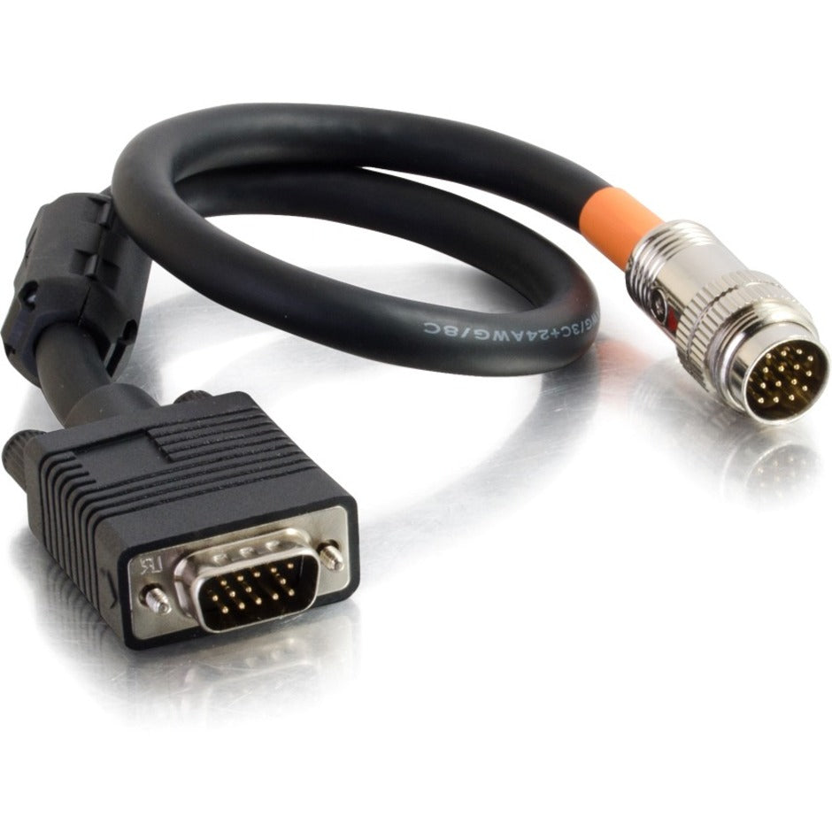 C2G 60081 RapidRun VGA (HD15) Flying Lead, 1.5ft Video Cable
