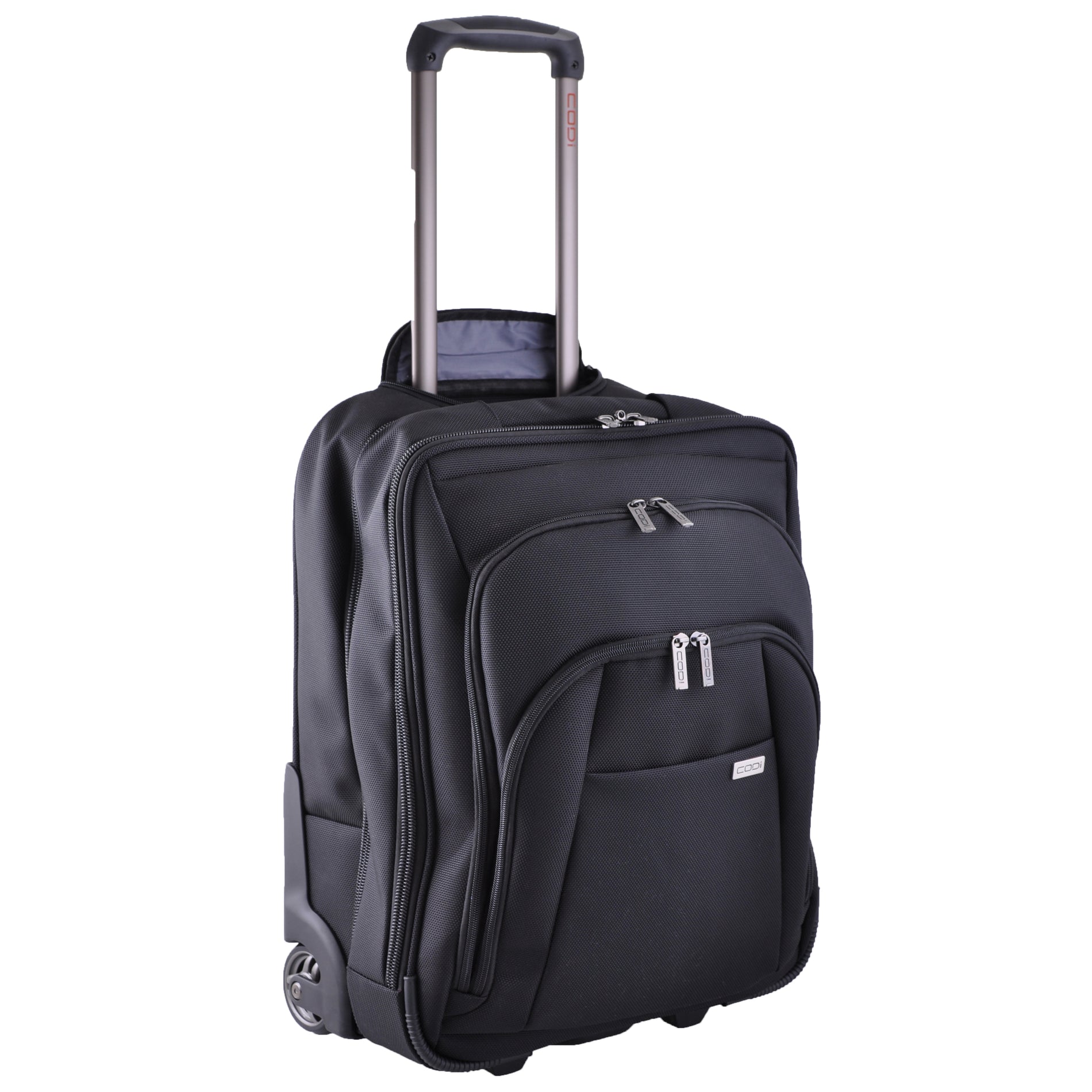 CODi C9035 Mobile Max - Tall, Travel/Luggage Case with Built-in Wheels, 17.3" Laptop Compartment, Telescoping Handle, Black