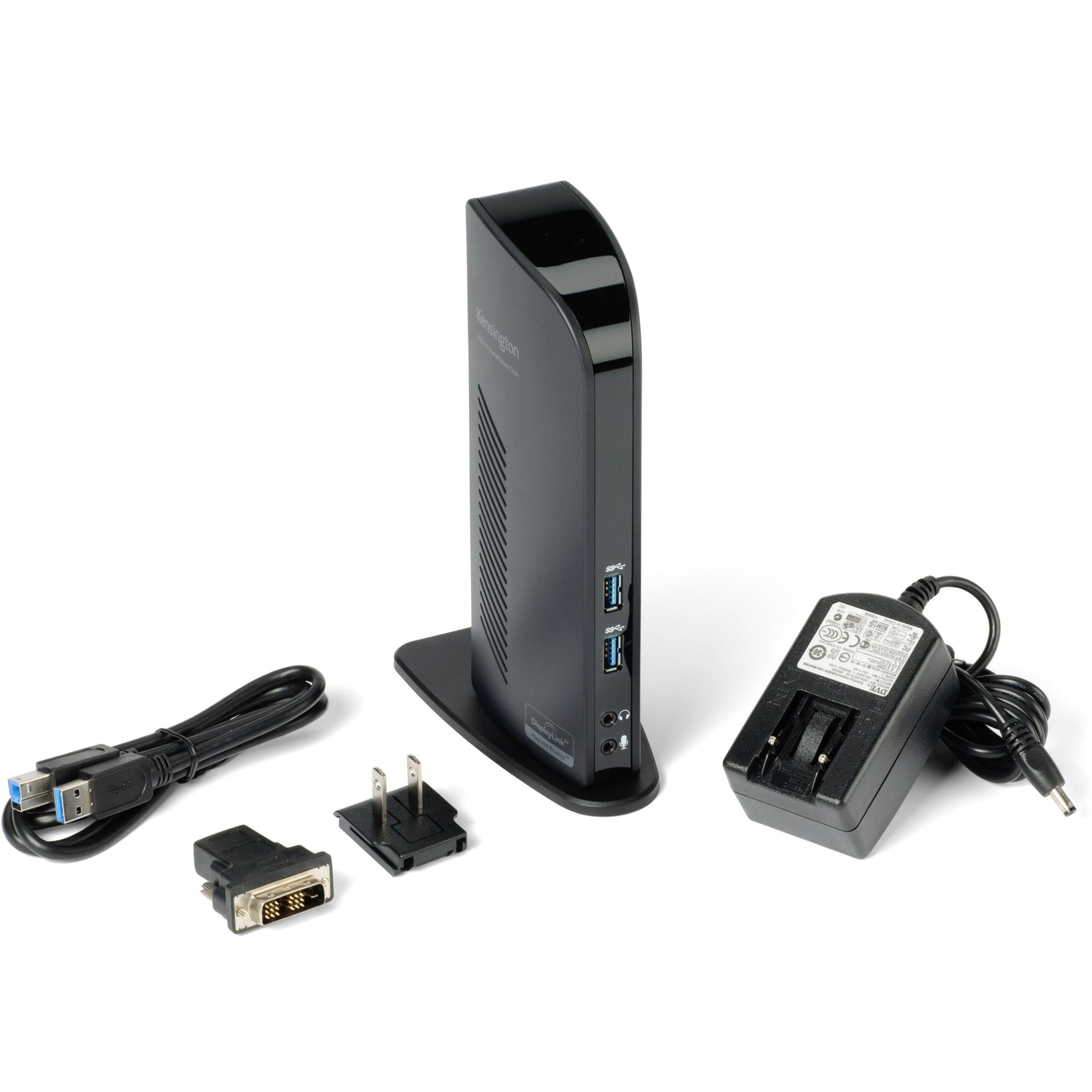 Kensington K33972US USB 3.0 Docking Station with Dual DVI/HDMI/VGA Video sd3500v, 6 USB Ports, Black