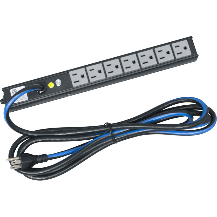 Middle Atlantic PD-715SC-NS 7-Outlets Power Strip, 10 ft Cord Length, Vertical Form Factor
