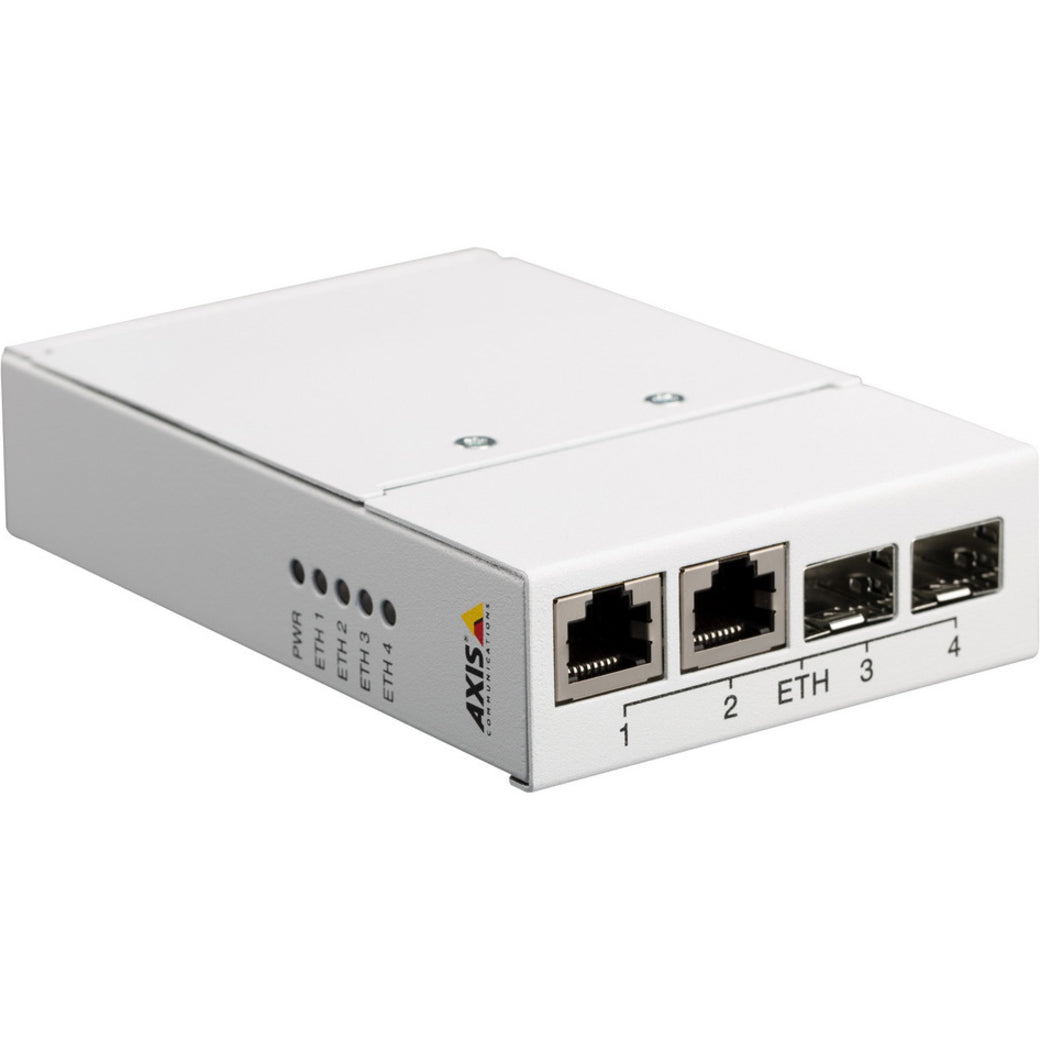 AXIS 5027-041 T8604 Media Converter Switch, 2-Port 10/100Base-TX Fast Ethernet, Rail-Mountable