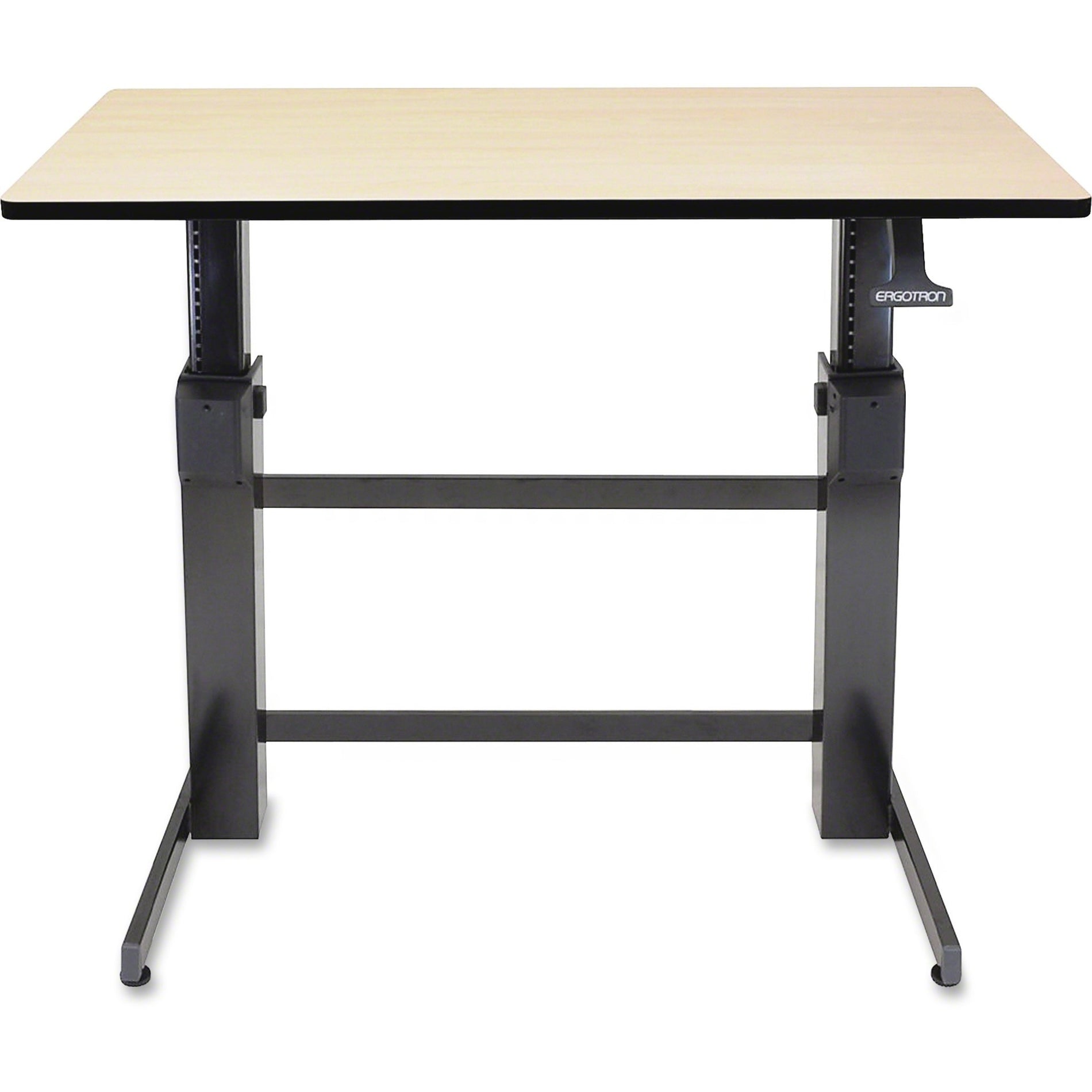 Ergotron 24-271-928 WorkFit-D Sit-Stand Desk (Birch Surface), Height-Adjustable Computer Desk for Office