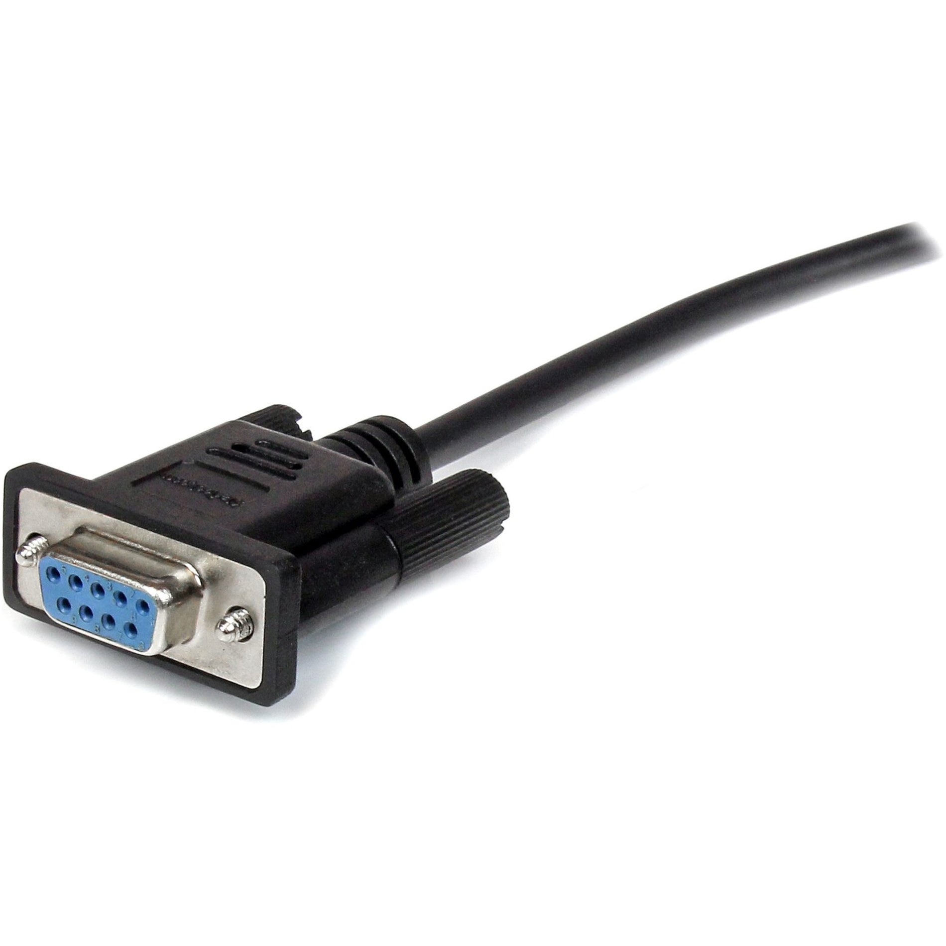 StarTech.com MXT1002MBK 2m Black Straight Through DB9 RS232 Serial Cable - M/F, Molded, Copper Conductor, Shielded