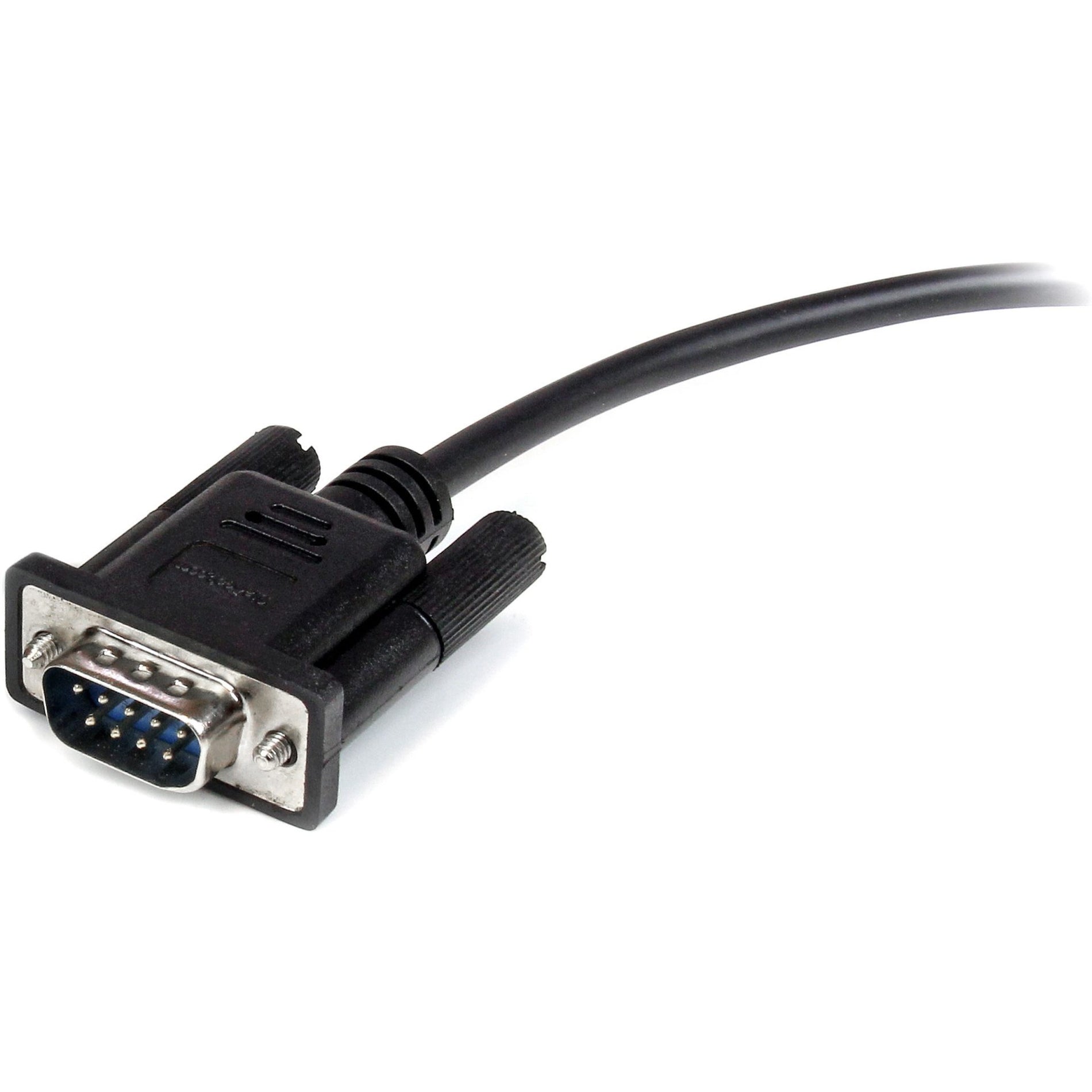 StarTech.com MXT1002MBK 2m Black Straight Through DB9 RS232 Serial Cable - M/F, Molded, Copper Conductor, Shielded