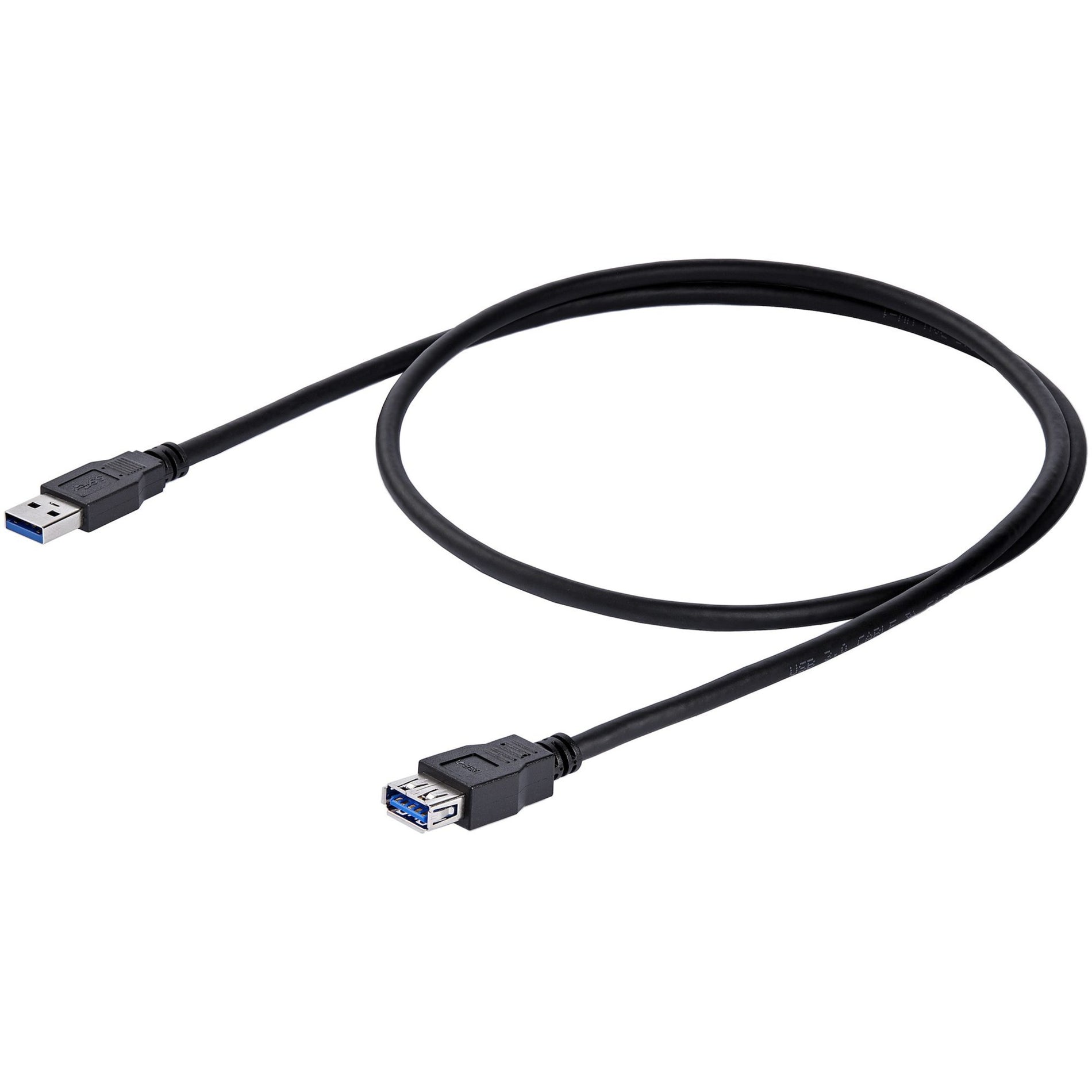 StarTech.com USB3SEXT1MBK 1m Black SuperSpeed USB 3.0 Extension Cable A to A - M/F, 5 Gbit/s Data Transfer Rate