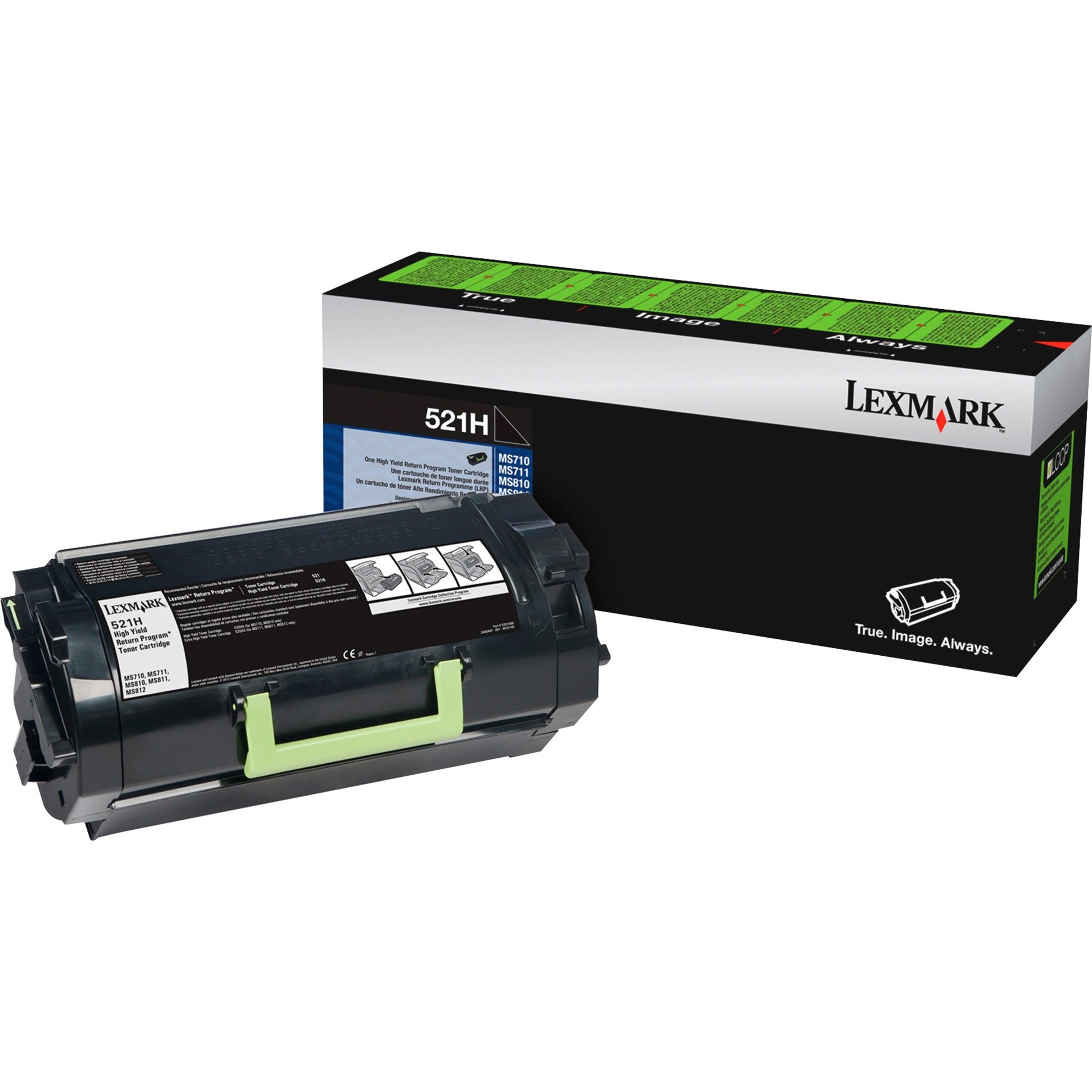 Lexmark 52D1H00 Unison 521H Toner Cartridge, High Yield, Black, 25,000 Pages