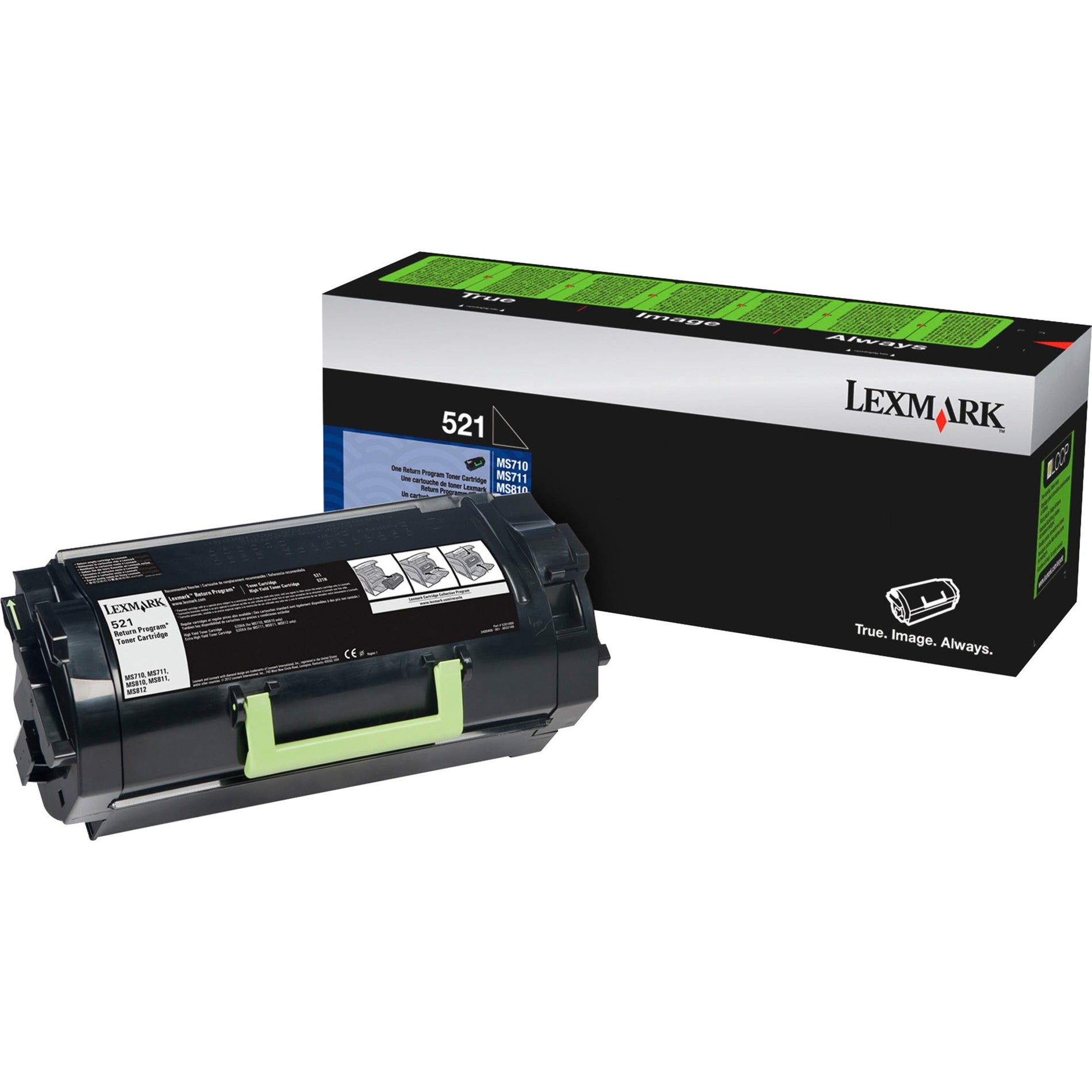 Lexmark 52D1000 Unison 521 Toner Cartridge, Standard Yield, Black