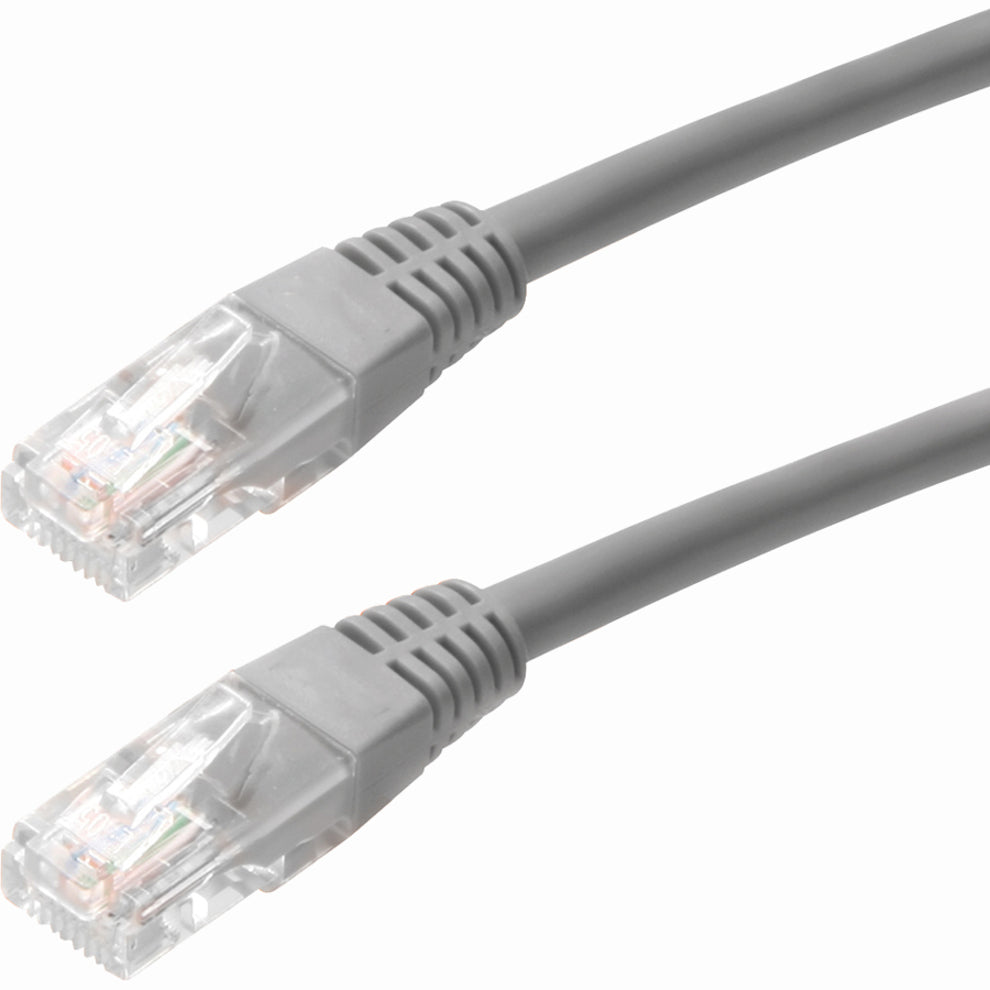 4XEM 4XC5EPATCH25GR 25FT Cat5e Molded RJ45 UTP Network Patch Cable (Gray), Strain Relief, Snagless, 1 Gbit/s Data Transfer Rate