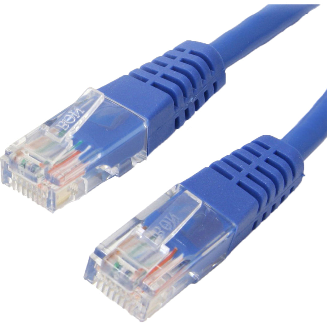 4XEM 4XC6PATCH1BL 1FT Cat6 Molded RJ45 UTP Ethernet Patch Cable (Blue), Snagless, Lifetime Warranty