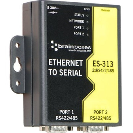 Brainboxes ES-313 2 Port RS422/485 Ethernet to Serial Adapter, TAA Compliant, United Kingdom