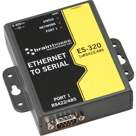 Brainboxes ES-320 1 Port RS422/485 Ethernet to Serial Adapter, TAA Compliant, United Kingdom