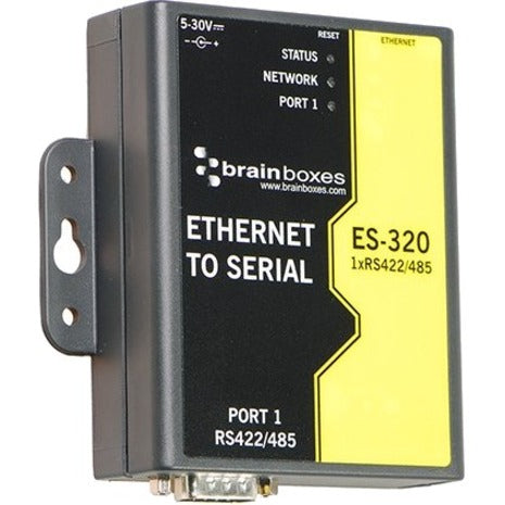 Brainboxes ES-320 1 Port RS422/485 Ethernet to Serial Adapter, TAA Compliant, United Kingdom