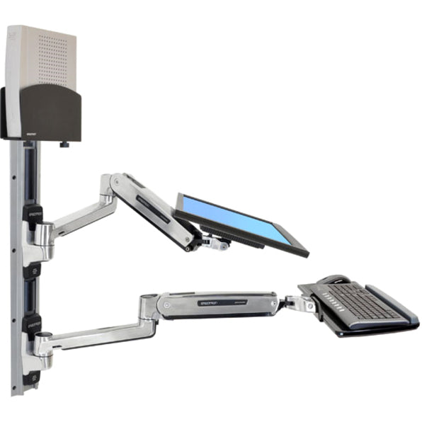 Ergotron 45-359-026 LX Sit-Stand Wall Mount System, Convenient Bi-Focal Viewing, Secure Installation, Space-Saving Design