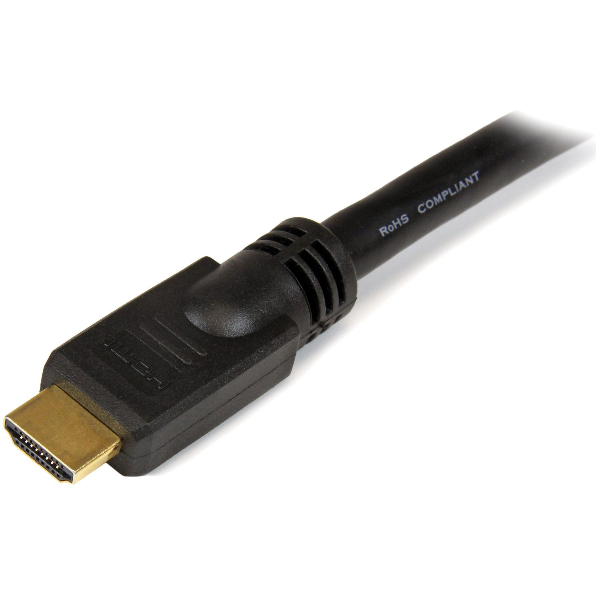 StarTech.com HDMM25 25 ft High Speed HDMI Cable - Ultra HD 4k x 2k HDMI Cable, Molded, Corrosion-free, Strain Relief, Gold Plated Connectors, Black