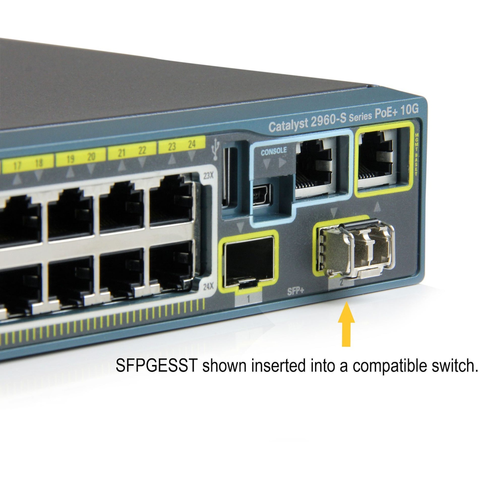StarTech.com SFPGESST Cisco SFP-GE-S Compatible SFP Fiber Module - 1000BASE-SX, LC Duplex 1000Base-SX Network