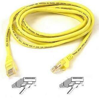 Belkin A3L980-14-YLW-S Cat6 UTP Patch Cable, Snagless, 14 ft, Yellow