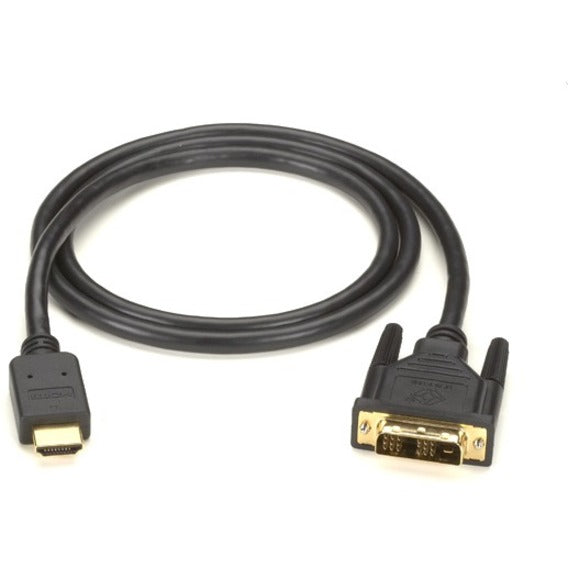 Black Box EVHDMI02T-002M HDMI to DVI-D Cable, M/M, PVC, 2-m (6.5-ft.), Gold-Plated Connectors, Stranded Copper Conductor