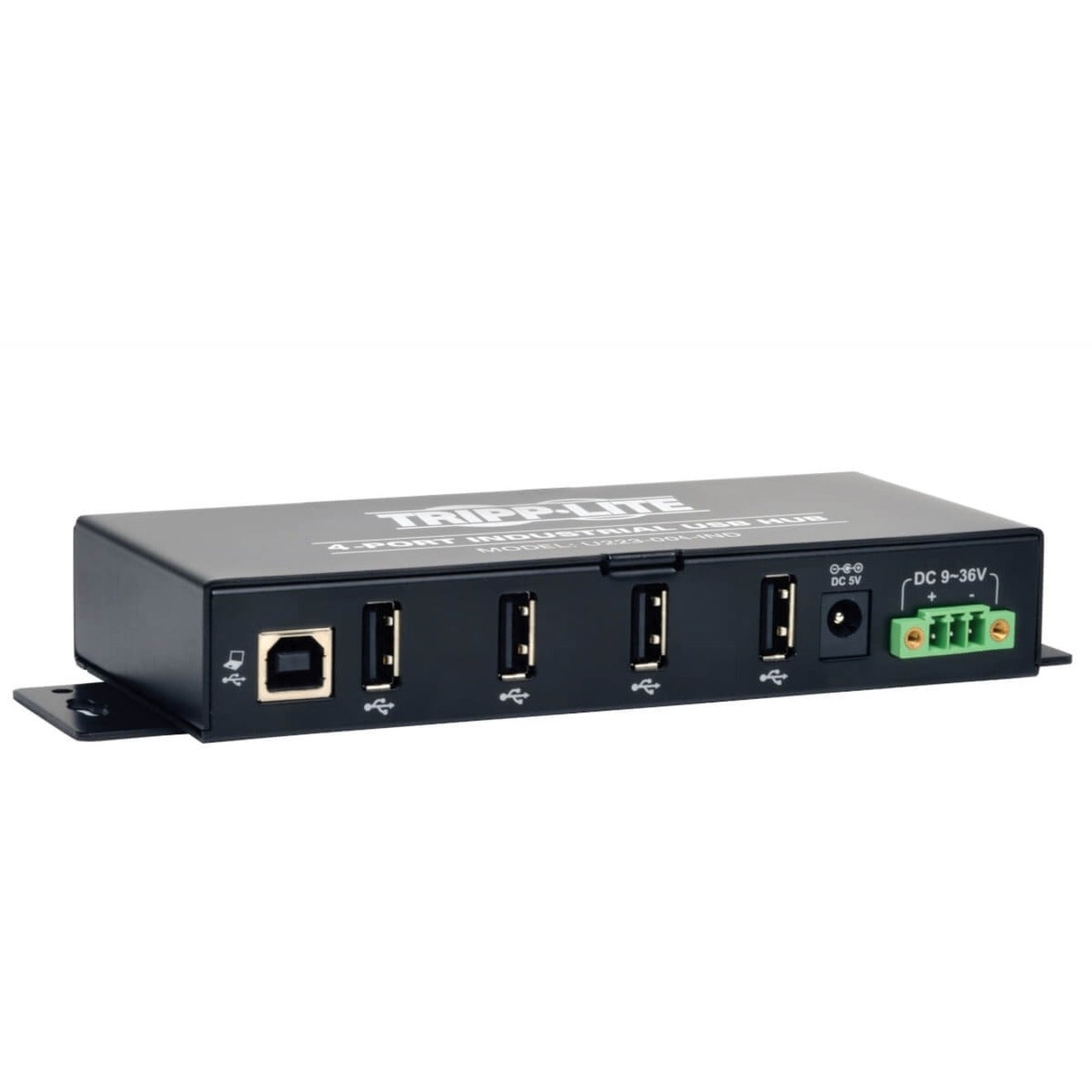 Tripp Lite U223-004-IND 4-Port Industrial USB 2.0 Hub with 15kV ESD Immunity, Reliable and Durable USB Hub for Industrial Use