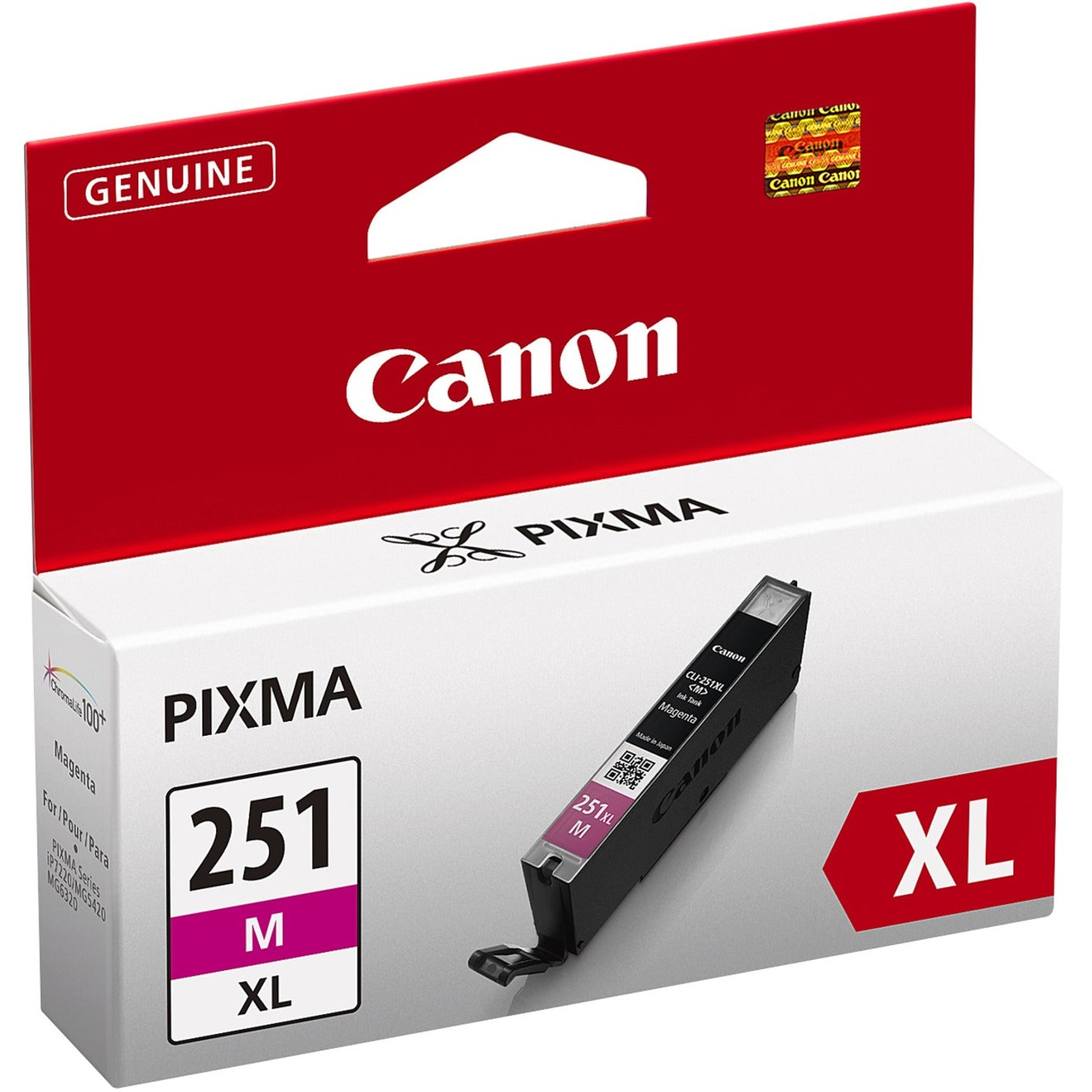 Canon 6450B001 CLI-251XL Magenta Ink Cartridge, High Yield, ChromaLife100+