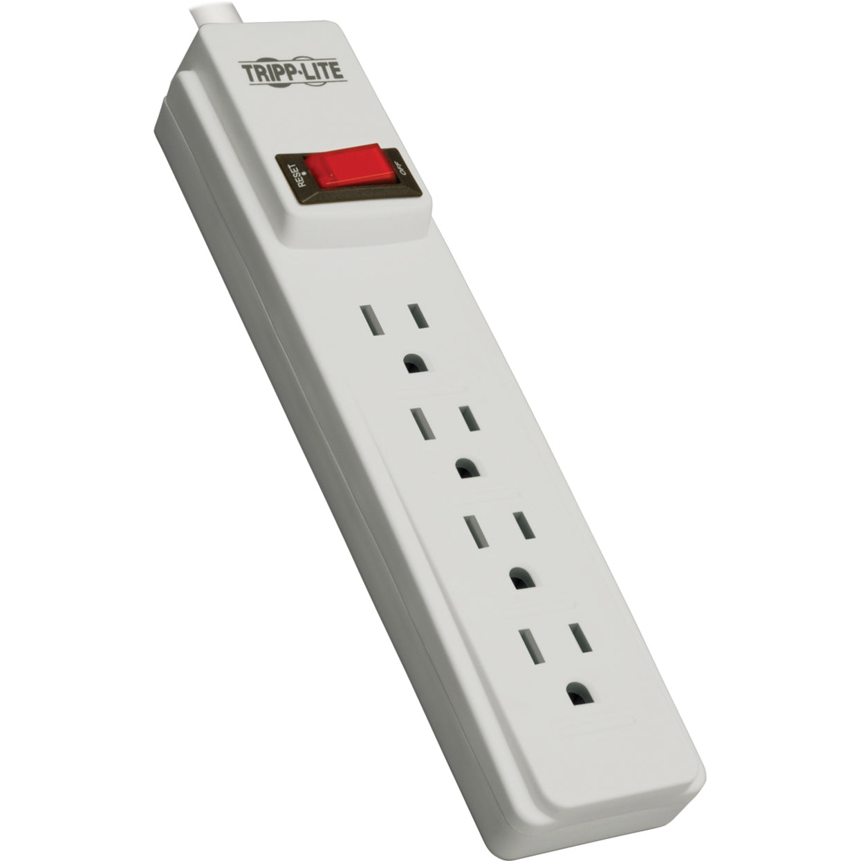 Tripp Lite PS410 Power It! Power Strip with 4 Outlets and 10-ft. Cord, 1800W, 120V AC