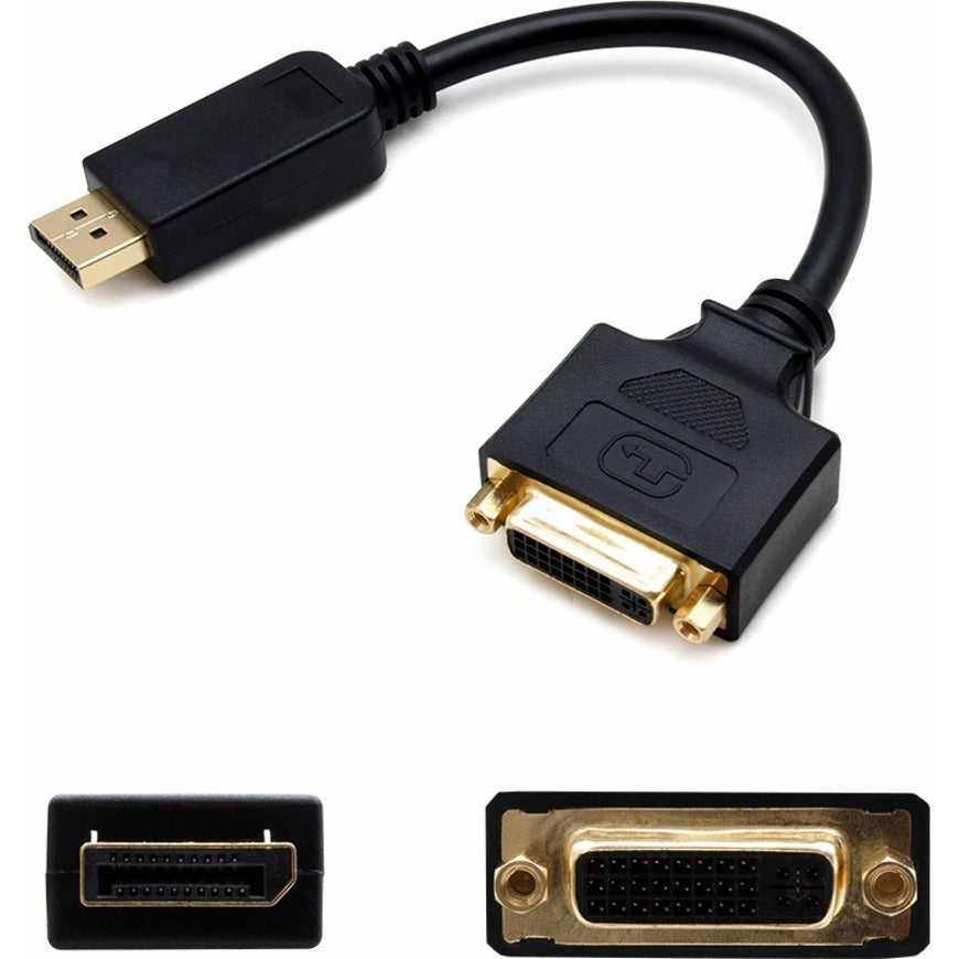 AddOn DP2DVIA Displayport to DVI Active Adapter Cable - Male to Female, Video Cable