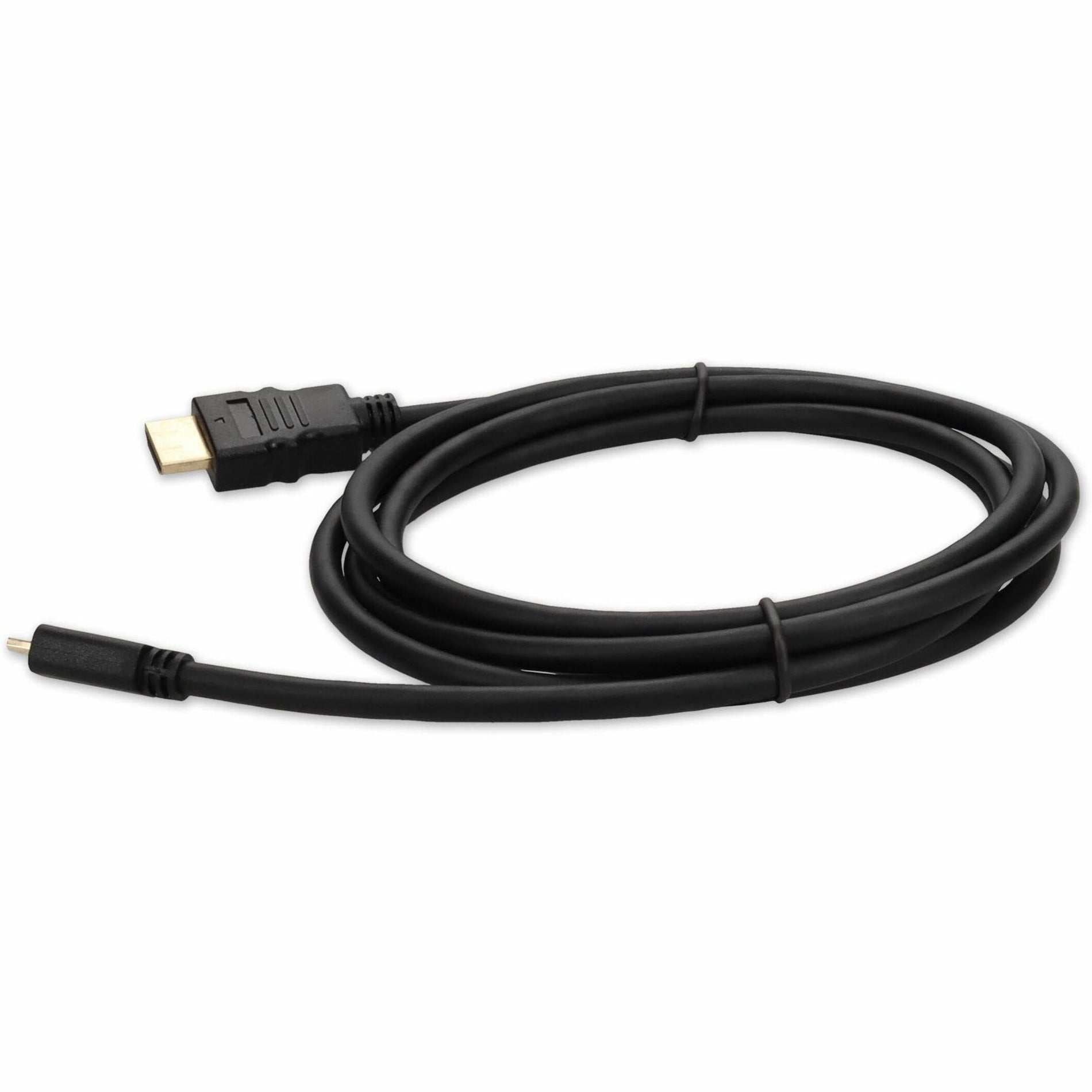 AddOn HDMI2MHDMI6 6ft (1.8M) HDMI to Micro-HDMI Adapter Cable - Male to Male, Copper Conductor, 3 Year Warranty