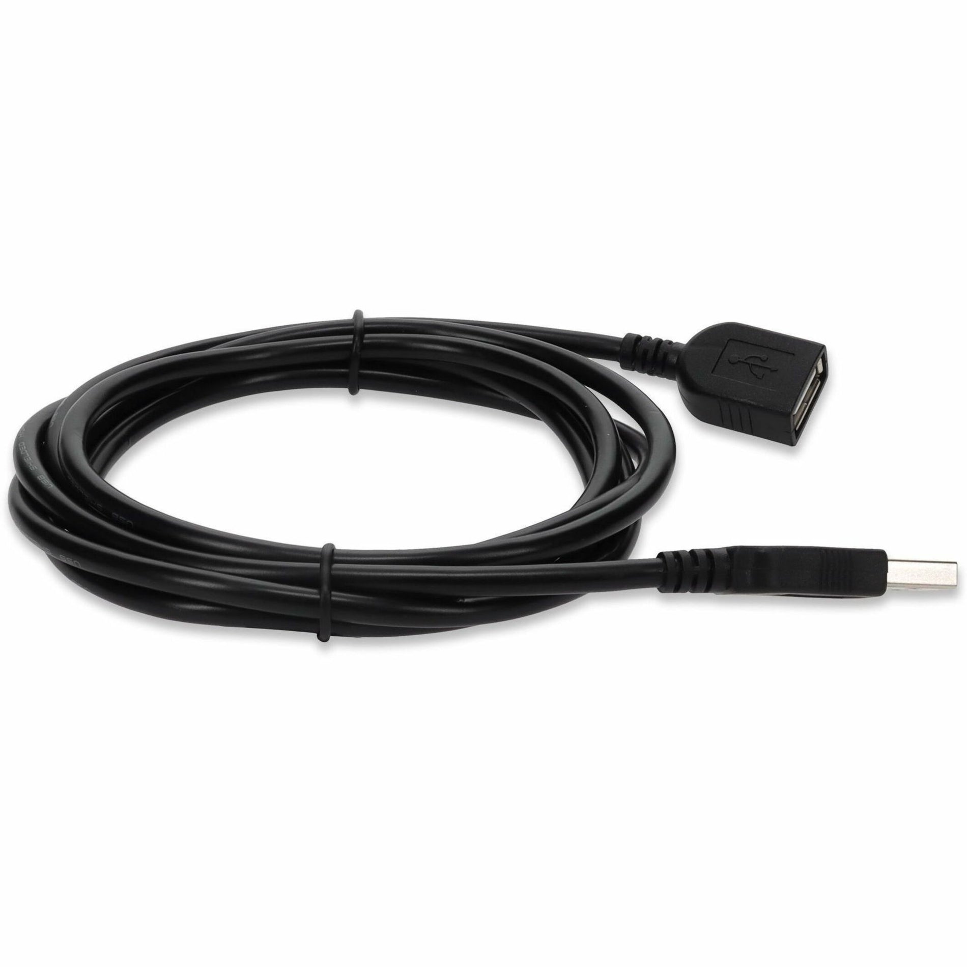AddOn USBEXTAA15 15ft USB 2.0 A to A Active Extension Cable - M/F, 15ft Black Cable